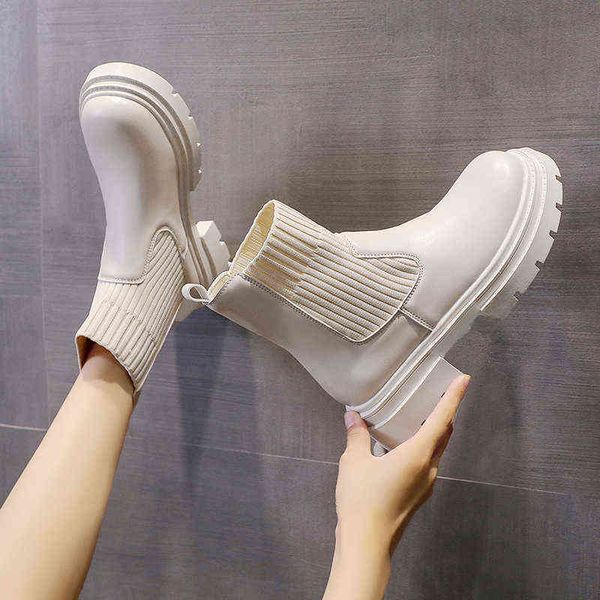 2022 new women boots fashion women black ankle boots platform short leather boots chunky white combat booties chelsea shoes y220707
2022 new women boots fashion women black ankle boots platform short leather boots chunky white combat booties chelsea shoes y220707