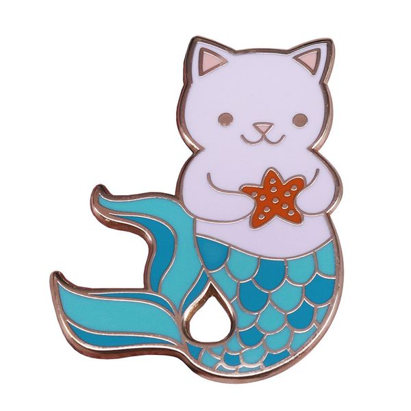 cute mermaid cats kitty enamel pins bag brooch cartoon animal badges denim lapel pin jewelry gift for kids friends, Blue
cute mermaid cats kitty enamel pins bag brooch cartoon animal badges denim lapel pin jewelry gift for kids friends, Blue