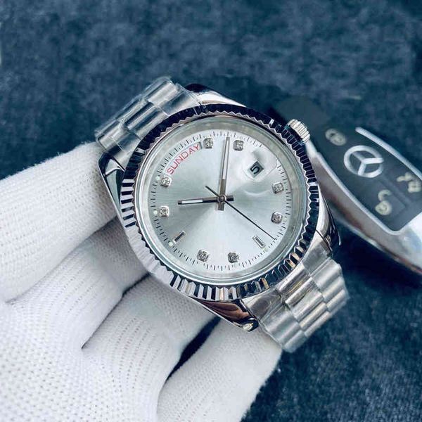 41mm automatic mechanical mens sports watch black white dial sapphire glass watches datejust stainless steel male wristwatches, Slivery;brown
41mm automatic mechanical mens sports watch black white dial sapphire glass watches datejust stainless steel male wristwatches, Slivery;brown