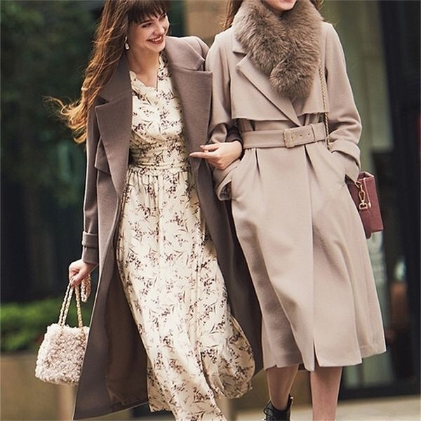 autumn and winter plush bib detachable woolen woolen coat coat women 201215, Black
autumn and winter plush bib detachable woolen woolen coat coat women 201215, Black
