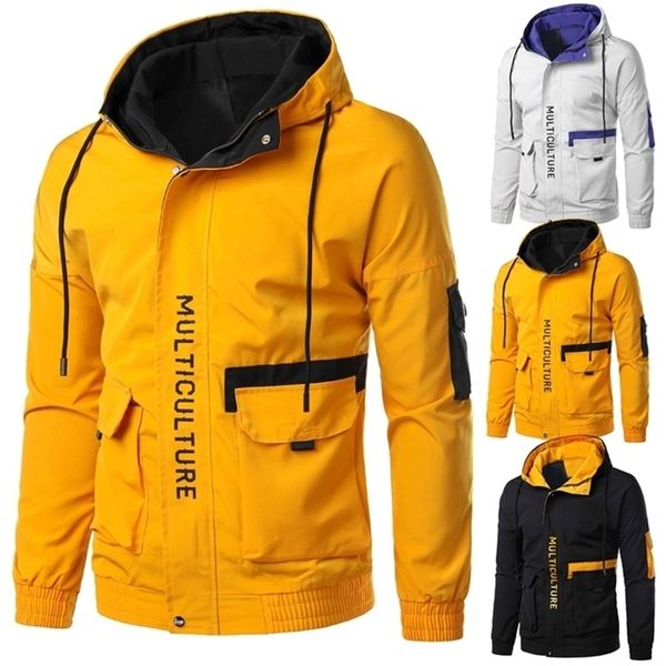 autumn mens casual jacket lightweight windbreaker with hood safari style korea fashion zipper jacket coat mens print coat slim 201218, Black;brown
autumn mens casual jacket lightweight windbreaker with hood safari style korea fashion zipper jacket coat mens print coat slim 201218, Black;brown