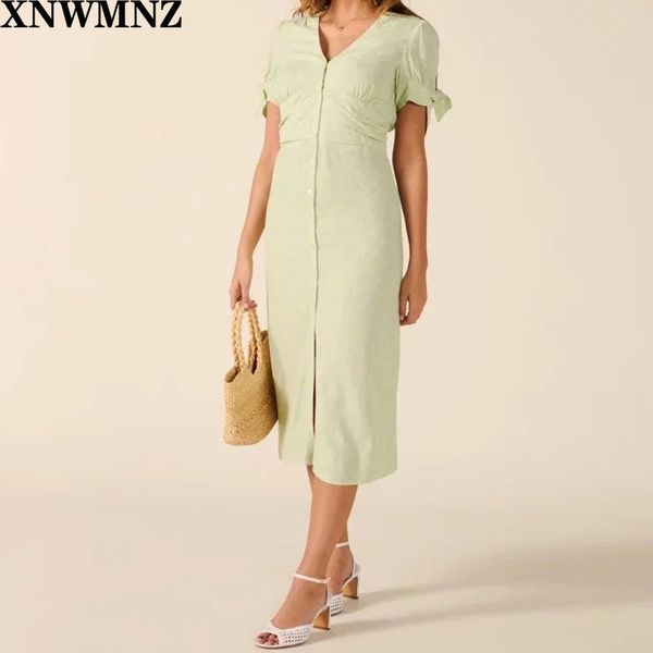 xnwmnz vintage short sleeve vestidos france floral print green women midi dress elegant center buttons party dress za vadi 210513, Black;gray
xnwmnz vintage short sleeve vestidos france floral print green women midi dress elegant center buttons party dress za vadi 210513, Black;gray