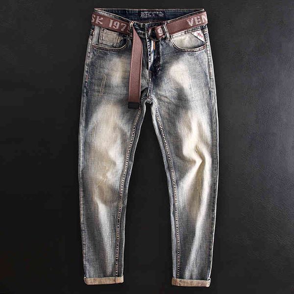 men's jeans fashionable men's jeans are worn out buffed washed with water slightly elastic and out jeans' feet tvn7, Blue
men's jeans fashionable men's jeans are worn out buffed washed with water slightly elastic and out jeans' feet tvn7, Blue