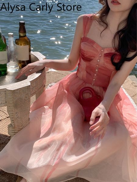 summer vintage floral dres casual princess midi fairy strap dress party beach female elegant dress korean 220516, Black;gray
summer vintage floral dres casual princess midi fairy strap dress party beach female elegant dress korean 220516, Black;gray