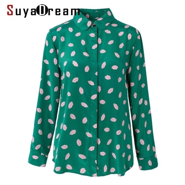 suyadream women print silk blouse 100%silk crepe long sleeved turn down collar office blouses fall winter shirt y200828, White
suyadream women print silk blouse 100%silk crepe long sleeved turn down collar office blouses fall winter shirt y200828, White