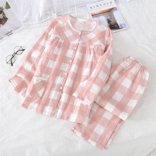 pajamas sets for women plaid printing pure cotton pyjamas twopiece suit long trousers pregnant homewear long sleeve sleepwear t200429, Black;red
pajamas sets for women plaid printing pure cotton pyjamas twopiece suit long trousers pregnant homewear long sleeve sleepwear t200429, Black;red
