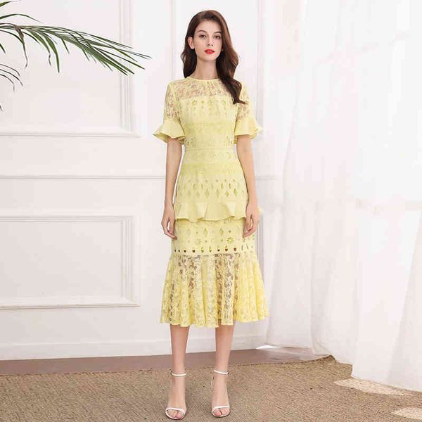 casual dresses summer street women's dress lace stitching hollow geometric pattern slim wrap hip ruffle dress, Black;gray
casual dresses summer street women's dress lace stitching hollow geometric pattern slim wrap hip ruffle dress, Black;gray