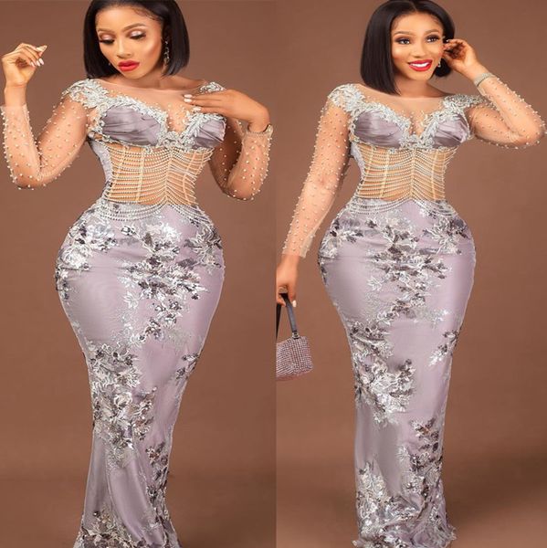 2022 plus size arabic aso ebi luxurious silver sheath prom dresses beaded sheer neck evening formal party second reception birthday engageme, Black
2022 plus size arabic aso ebi luxurious silver sheath prom dresses beaded sheer neck evening formal party second reception birthday engageme, Black