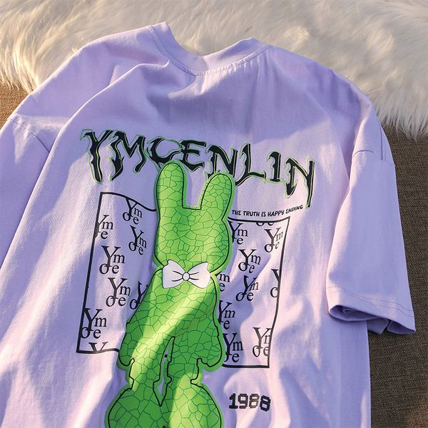 women's t-shirt 2022 summer new casual round neck rabbit print short sleeve fashion loose cotton simple solid color versatile clothes, White
women's t-shirt 2022 summer new casual round neck rabbit print short sleeve fashion loose cotton simple solid color versatile clothes, White