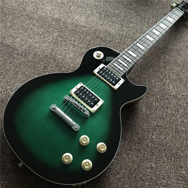 new arrival custom green burst electric guitar with 2 black pickups , rosewood fingerbord, guitarra
new arrival custom green burst electric guitar with 2 black pickups , rosewood fingerbord, guitarra