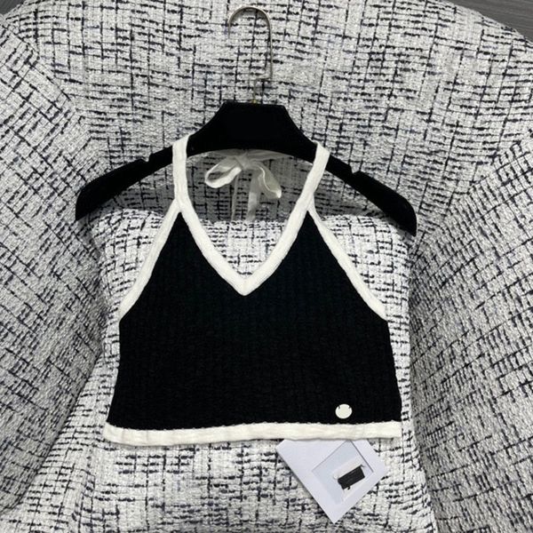 women's knits & tees designer 2022 summer contrast color knitted suspender vest temperament vacation waist hanging neck wrapped chest w, White
women's knits & tees designer 2022 summer contrast color knitted suspender vest temperament vacation waist hanging neck wrapped chest w, White