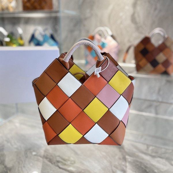 fashion shoulder handbag bags bag basket woven women's surplus leather color blocking handbag gift for woman delivery
fashion shoulder handbag bags bag basket woven women's surplus leather color blocking handbag gift for woman delivery