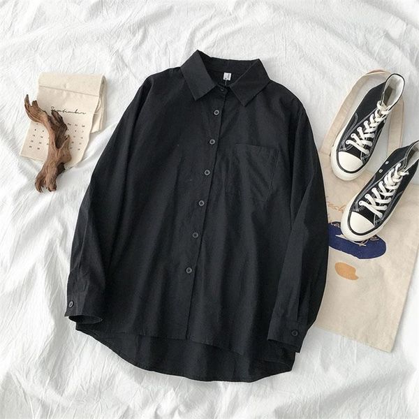 dayifun white black shirts spring autumn long sleeve loose student blouse women casual oversized vintage 220810
dayifun white black shirts spring autumn long sleeve loose student blouse women casual oversized vintage 220810