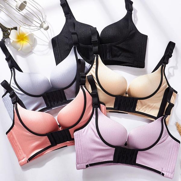 super push up bras front back buttons women bra underwear bralette lingerie seamless wireless brassiere, Red;black
super push up bras front back buttons women bra underwear bralette lingerie seamless wireless brassiere, Red;black