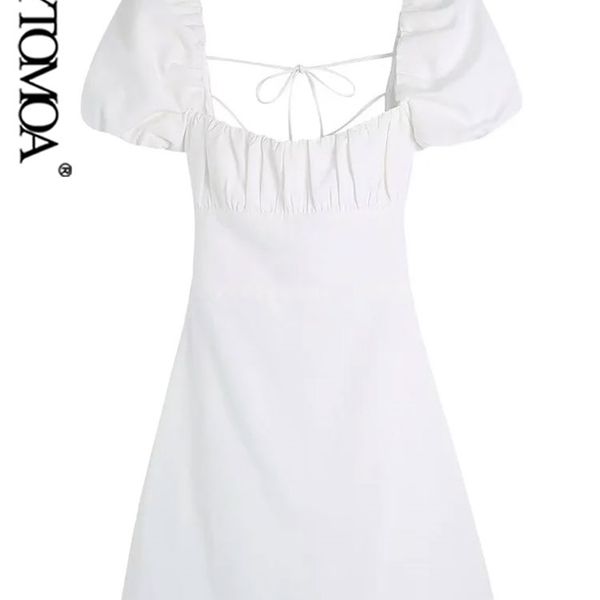 kpytomoa women fashion backless with ties linen mini dress vintage square collar puff sleeve female dresses vestidos mujer 220516, Black;gray
kpytomoa women fashion backless with ties linen mini dress vintage square collar puff sleeve female dresses vestidos mujer 220516, Black;gray