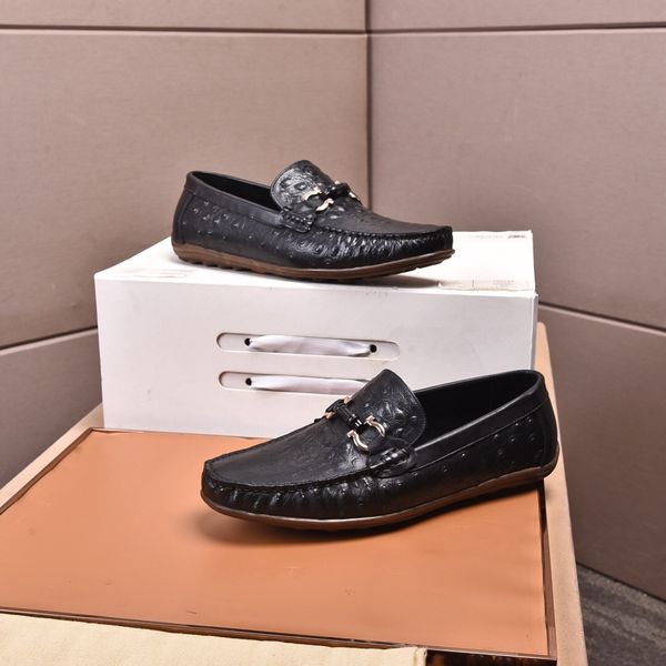 2022 fashion men business formal genuine leather dress shoes wedding party classic flats men's brand designer casual loafers size 38-44, Black 
2022 fashion men business formal genuine leather dress shoes wedding party classic flats men's brand designer casual loafers size 38-44, Black