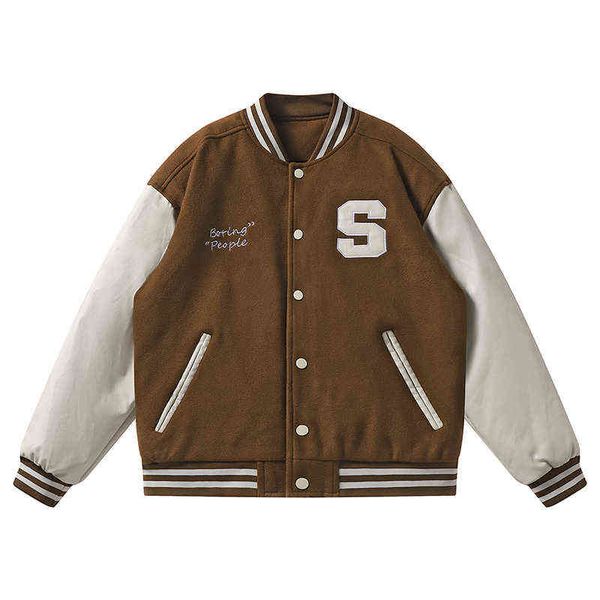 new autumn and winter men's round neck loose jacket thickened jacket baseball uniform trendy men clothing 2022 5xl y220803, Black;brown
new autumn and winter men's round neck loose jacket thickened jacket baseball uniform trendy men clothing 2022 5xl y220803, Black;brown