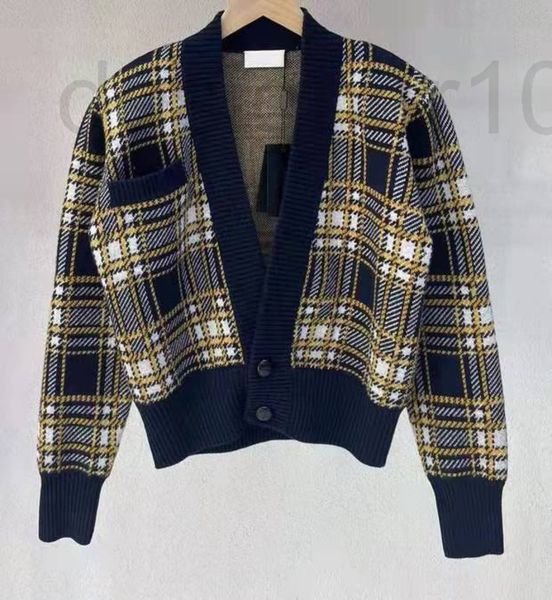 women's sweaters designer 2021 autumn and winter new plaid wool v-neck single breasted western style thin cardigan thickened sweater wo, White;black
women's sweaters designer 2021 autumn and winter new plaid wool v-neck single breasted western style thin cardigan thickened sweater wo, White;black
