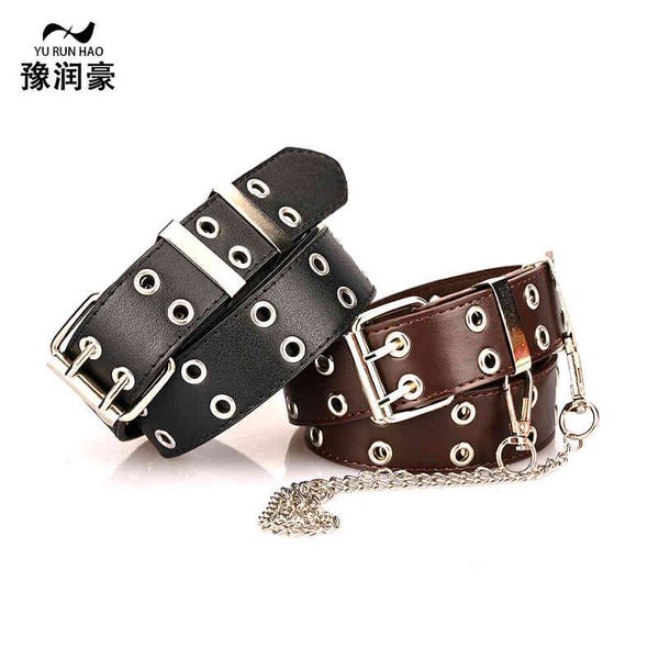 2022 runhao double exhaust eye punk korean jeans fashion chain women's decorative belt, Black;brown
2022 runhao double exhaust eye punk korean jeans fashion chain women's decorative belt, Black;brown