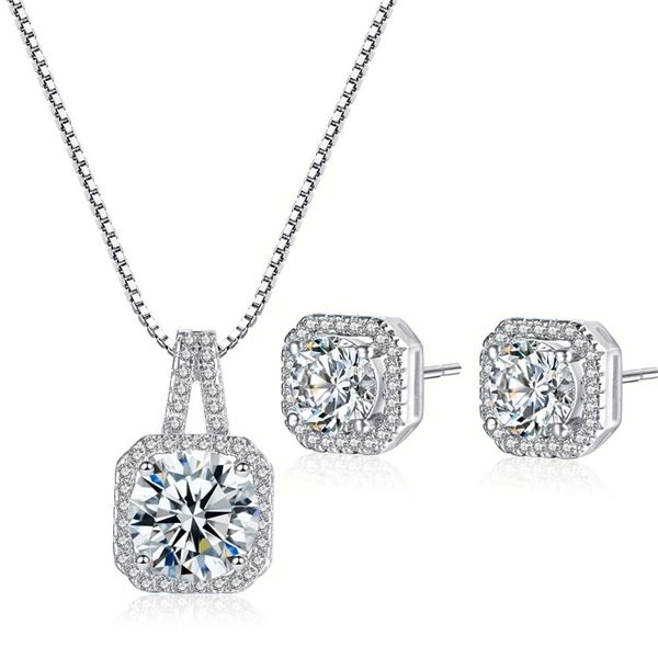 925 sterling silver crystal necklace earrings bridal jewelry sets for women fashion jewelry wholesale 220716
925 sterling silver crystal necklace earrings bridal jewelry sets for women fashion jewelry wholesale 220716