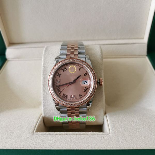 bpf ladies wristwatches 126281rbr 36mm pink roman dial diamond border stainless jubilee bracelet luminescent sapphire automatic mechanical w, Slivery;golden
bpf ladies wristwatches 126281rbr 36mm pink roman dial diamond border stainless jubilee bracelet luminescent sapphire automatic mechanical w, Slivery;golden