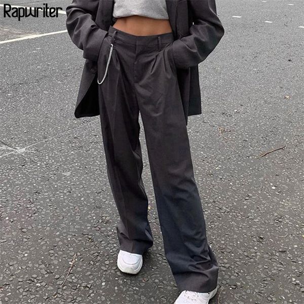 rapwriter casual high waist straight pants for women suit pants streetwear ladies loose trousers pockets full length bottom 201113, Black;white
rapwriter casual high waist straight pants for women suit pants streetwear ladies loose trousers pockets full length bottom 201113, Black;white