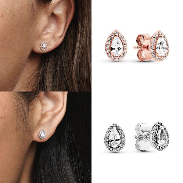 new 925 rose gold diamond stud earrings eye drops luxury designer cz zircon for pandora love earrings with original box, Golden;silver
new 925 rose gold diamond stud earrings eye drops luxury designer cz zircon for pandora love earrings with original box, Golden;silver