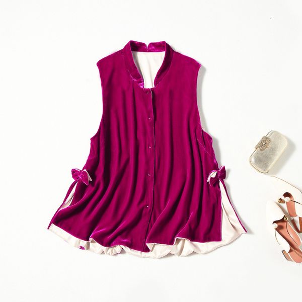 women's vests early autumn women's clothing thread color vest silk velvet side slit contrast bow versatile coat wmzl, Black;white
women's vests early autumn women's clothing thread color vest silk velvet side slit contrast bow versatile coat wmzl, Black;white