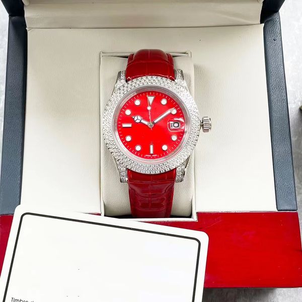 montre de luxe 40mm men watches fully automatic mechanical movement watches haoshi diamond watch tape waterproof 50 meters 0805, Slivery;brown
montre de luxe 40mm men watches fully automatic mechanical movement watches haoshi diamond watch tape waterproof 50 meters 0805, Slivery;brown