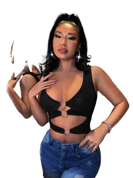 sxy heart ring detail tank h1db#, White
sxy heart ring detail tank h1db#, White