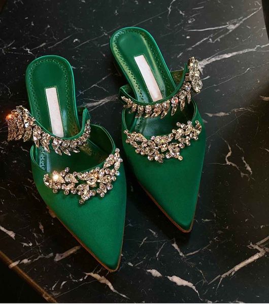 famous summer lurum sandals shoes satin crystal embellished mules pointed toe slippers flat lady comfort party wedding dress eu35-43, Black
famous summer lurum sandals shoes satin crystal embellished mules pointed toe slippers flat lady comfort party wedding dress eu35-43, Black