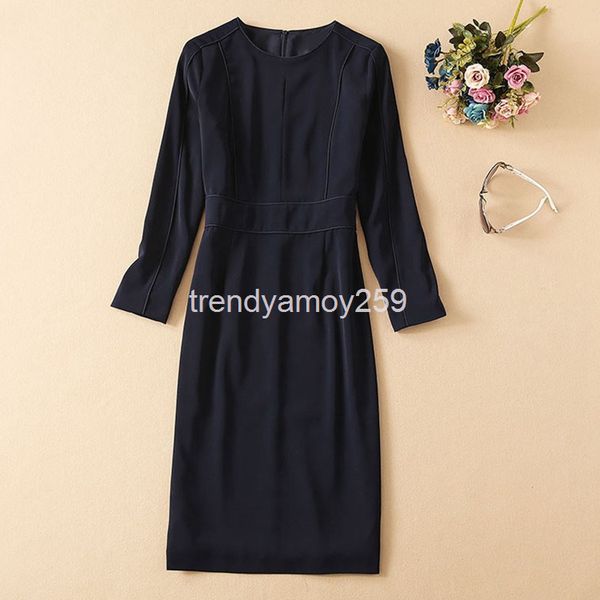casual dresses spring and autumn women's round neck long sleeve temperament fashion trend professional dress, Black;gray
casual dresses spring and autumn women's round neck long sleeve temperament fashion trend professional dress, Black;gray