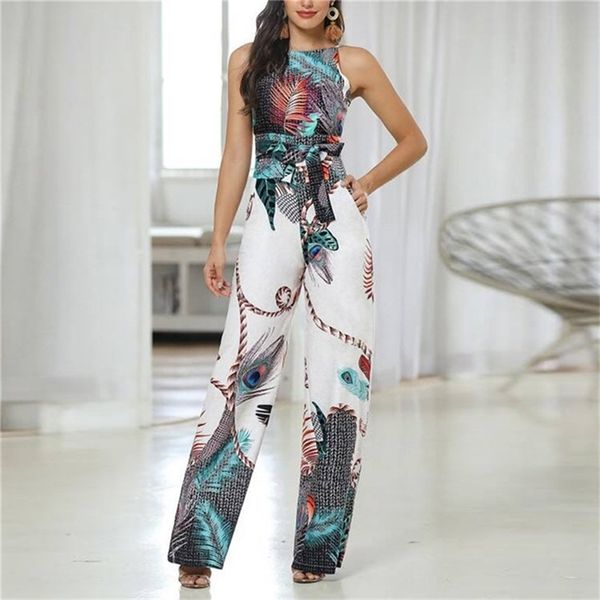 new summer women sexyloose jumpsuits oneck feather printed sleeveless bandage loose long jumpsuits e29 t200509, Black;white
new summer women sexyloose jumpsuits oneck feather printed sleeveless bandage loose long jumpsuits e29 t200509, Black;white