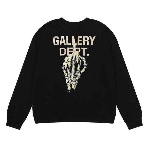 men hoodies for designer hip hop early autumn new fashion dept bronzed letter skull hand bone printed high gram heavy terry sweater, Black
men hoodies for designer hip hop early autumn new fashion dept bronzed letter skull hand bone printed high gram heavy terry sweater, Black