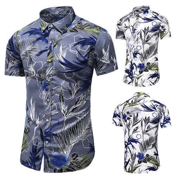 summer men casual shirts slim fit mens short sleeve shirt flower print floral male blouse 7 styles aa, White;black
summer men casual shirts slim fit mens short sleeve shirt flower print floral male blouse 7 styles aa, White;black