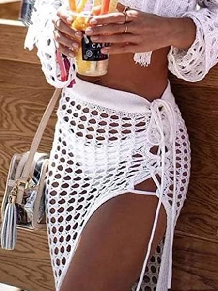 womens sheer hollow out beach maxi knit skirt split tassels beachwear summer crochet cover up skirts sell 220615, White;black
womens sheer hollow out beach maxi knit skirt split tassels beachwear summer crochet cover up skirts sell 220615, White;black