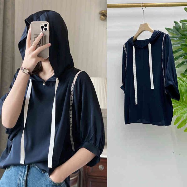 women's hoodies sweatshirts p325465dlm foreign style hollow shoulder 2022 designer's medium sleeve silk hooded drawstring jacket c, Black
women's hoodies sweatshirts p325465dlm foreign style hollow shoulder 2022 designer's medium sleeve silk hooded drawstring jacket c, Black