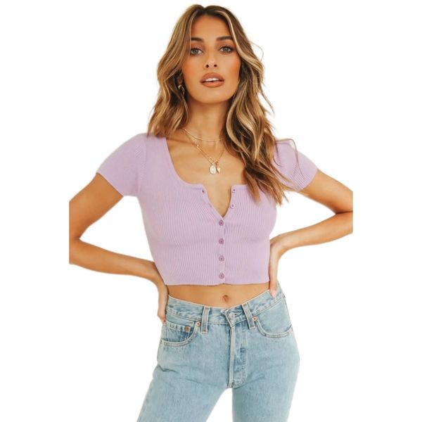 women's t-shirt women 2022 summer knit crop t shirt button short sleeve tshirt woman clothes streetwear tee femme womens clothing, White
women's t-shirt women 2022 summer knit crop t shirt button short sleeve tshirt woman clothes streetwear tee femme womens clothing, White