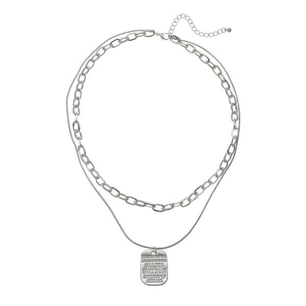 pendant necklaces punk retro thick chain portrait square necklace men women personality double layers hip-hop neck jewerly, Silver
pendant necklaces punk retro thick chain portrait square necklace men women personality double layers hip-hop neck jewerly, Silver