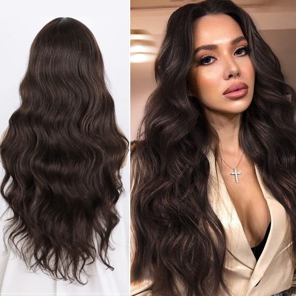 long body synthetic women middle part brown natural ey wave wig heat ristant fiber wigs for daily use, Golden;white
long body synthetic women middle part brown natural ey wave wig heat ristant fiber wigs for daily use, Golden;white