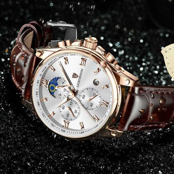 new men watches chronograph luxury leather casual quartz wristwatch sport waterproof male clock watch man, Slivery;brown
new men watches chronograph luxury leather casual quartz wristwatch sport waterproof male clock watch man, Slivery;brown