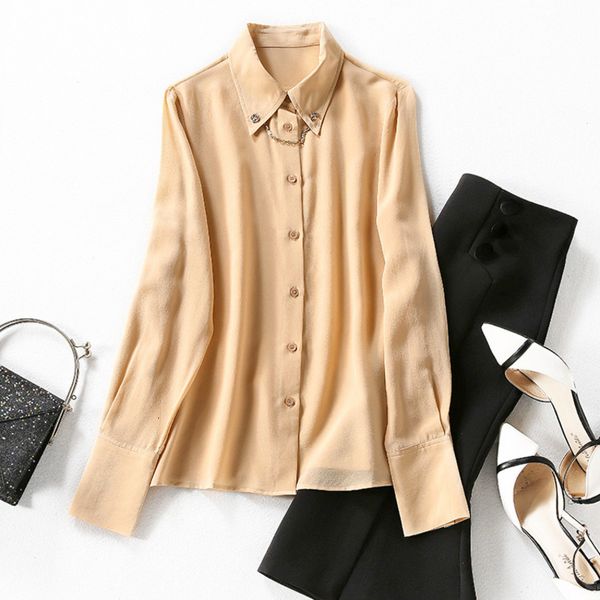 women's blouses & shirts vimina summer style lapel long sleeve mulberry silk cardigan slim blouse 84at, White
women's blouses & shirts vimina summer style lapel long sleeve mulberry silk cardigan slim blouse 84at, White