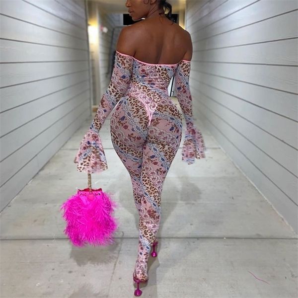 omsj bar outfits skinny leopard print sheer mesh jumpsuit off shoulder long flare sleeve night club bodycon playsuit 220427, Black;white
omsj bar outfits skinny leopard print sheer mesh jumpsuit off shoulder long flare sleeve night club bodycon playsuit 220427, Black;white