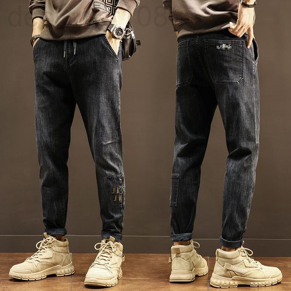men's jeans designer spring black jeans men's youth loose pants elastic large casual small foot harlan vprf, Blue
men's jeans designer spring black jeans men's youth loose pants elastic large casual small foot harlan vprf, Blue