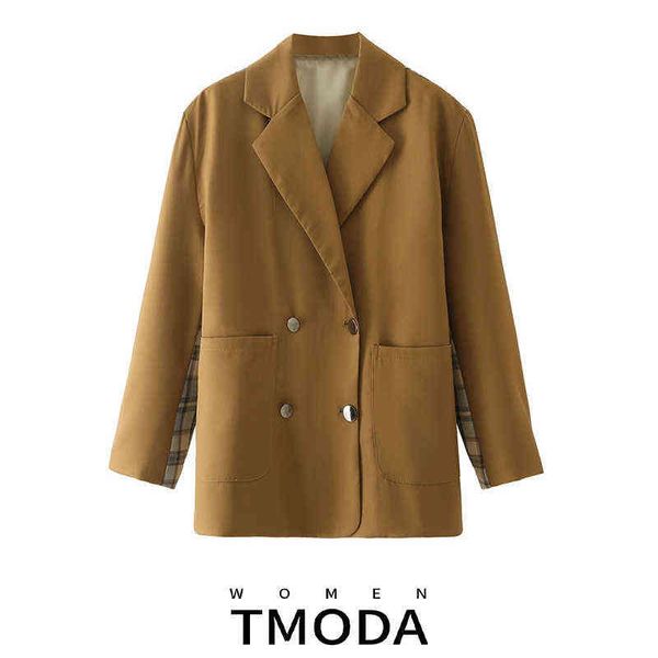 suit tmoda2201 2022 fashion women casual contrast color blazers chic patchwork, White;black
suit tmoda2201 2022 fashion women casual contrast color blazers chic patchwork, White;black