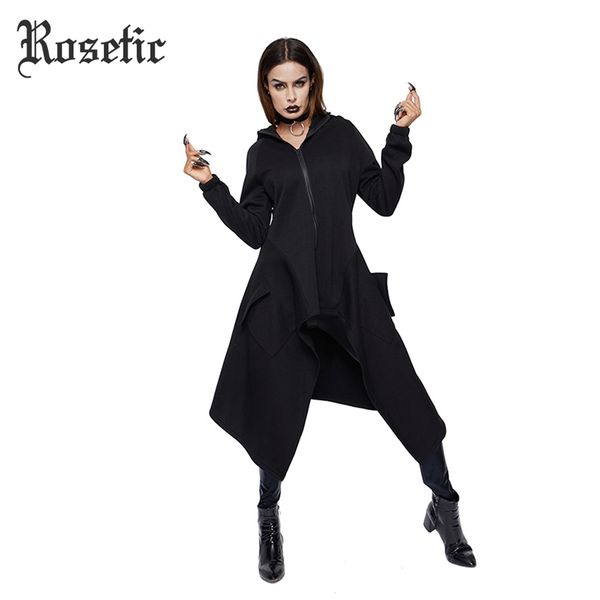 rosetic women black hooded casual sweatshirt dark gothic irregular hooded street casual outerwear female punk gothic hood wear y190829
rosetic women black hooded casual sweatshirt dark gothic irregular hooded street casual outerwear female punk gothic hood wear y190829