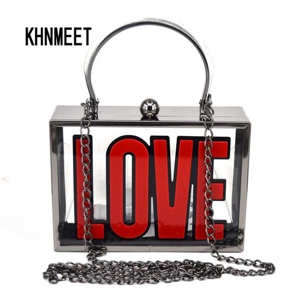 fashion red love letter clear transparence clutch metal frame box evening bag handle mini tote shoulder bag handtas handbags 220622
fashion red love letter clear transparence clutch metal frame box evening bag handle mini tote shoulder bag handtas handbags 220622