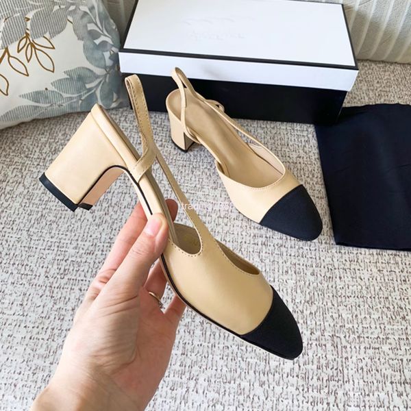 sandals spring and summer fashion color matching cowhide baotou thick heel sandals back empty elegant high-heeled women's shoes, Black
sandals spring and summer fashion color matching cowhide baotou thick heel sandals back empty elegant high-heeled women's shoes, Black