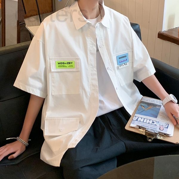 men's casual shirts designer college style shirt women's wear new summer hong kong design sense short loose and thin work jpb0, White;black
men's casual shirts designer college style shirt women's wear new summer hong kong design sense short loose and thin work jpb0, White;black