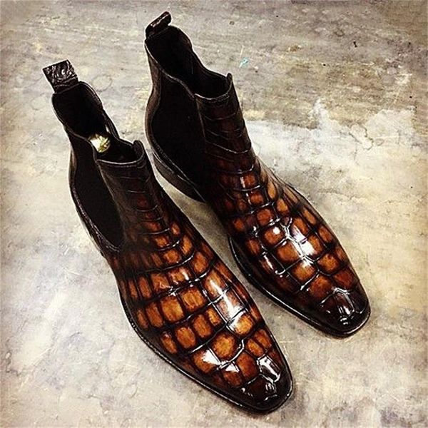 Men Classic Chelsea Boots PU Crocodile Pattern Square Toe Wear Fashion Versatile Business Casual Street Party Daily Dress Shoes, Clear
Men Classic Chelsea Boots PU Crocodile Pattern Square Toe Wear Fashion Versatile Business Casual Street Party Daily Dress Shoes, Clear